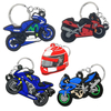 Puppe Anhänger Cartoon Animation Custom Logo Geschenk Motorrad doppelseitiger PVC-Schlüsselbund