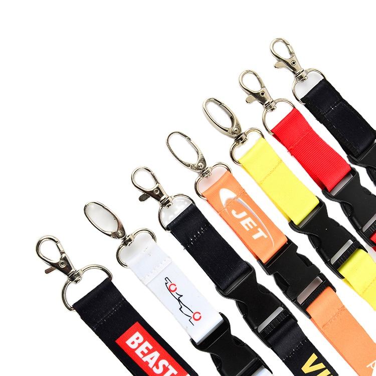 2023 Hot Fashion Custom Logo Keychain Polyester Lanyards mit Kartenhalter Mode Neckriemen