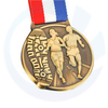 Custom Gold Metal Soccer 5K Laufmedaille mit Ribbon Sports Customized Sportmedaille Custom Marathon Hersteller Bespoke Medaillen