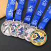 Custom Sports Medal Manufactural 3D Finisher Road Mountain Bike Radsportmedaille Gold Silber Schwimmmedaille mit Band