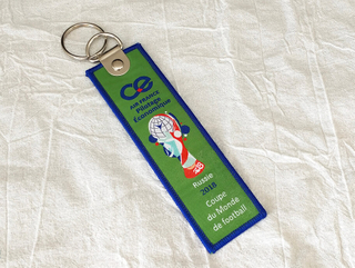 Mode personalisierte kundenspezifische Stickerei gewebte Schlüsselketten -Gurtschlüsselkette