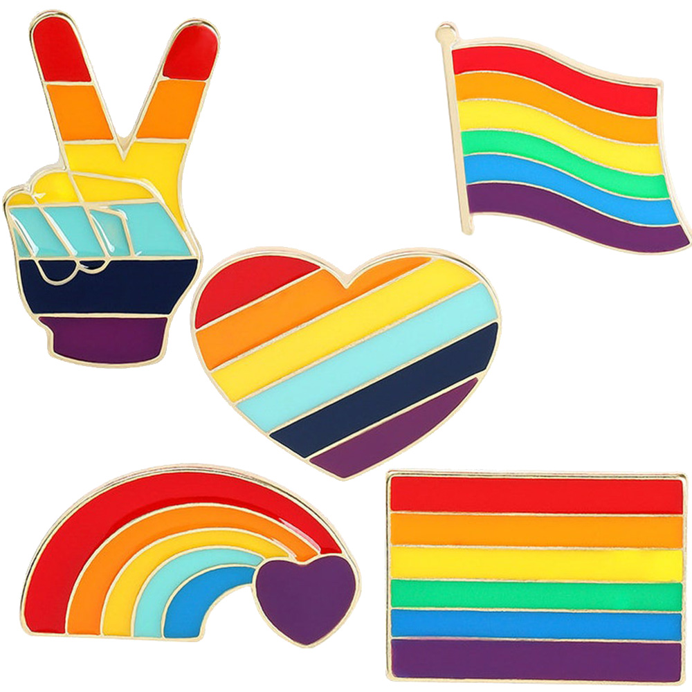 Custom Factory Price Soft Hardflags Emaille Brosche Metall Revers Pin Regenbogen Abzeichen LGBT Gay Pride Pins