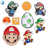 Reversabzeichen Etiketten Großhandel Super Mario Cartoon Anime Pin Mario Bros Emaille Pins Super Mario Metal Pin für Souvenir