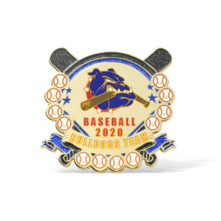 Custom American Baseball Club Uniform Number Badge Metal Lapel Pin Emaille Baseballteam Hut Trading Pins