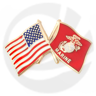 USA und USMC Flag Pin