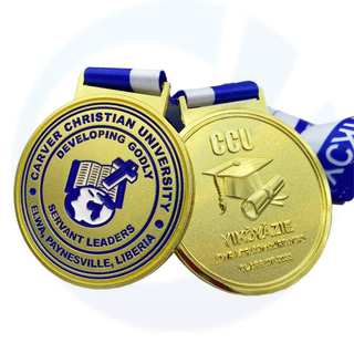 Metal Crafts Customized Game Sports Events Plain 2d 3d Blank University School Graduate Honor Plating Goldmedaille