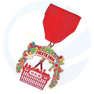 Texas Personalisierte eigene Design Fiesta Medaillon Halskette Medallas Kurzband Carnival Metal Award Orden Medal of Honor Texas