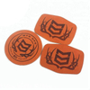 Personalisiertes Design Custom Hot Stamping Logo Echte Lederjacke Patches mit Klebstoff -Backing