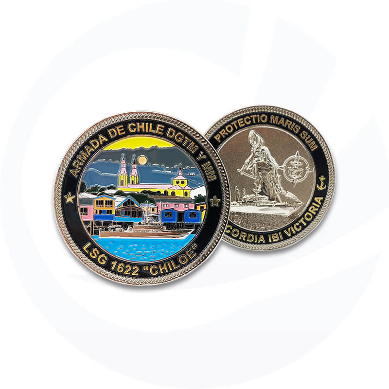 Messing Mini Colored Challenge Coin