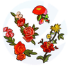Großhandel benutzerdefinierte Stickereien Blumenflecken Roseneisen auf Flecken Blumen Applique Kleidung Patch Patch
