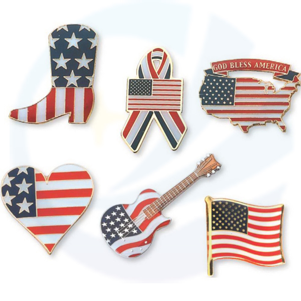 Hot Sale Wholesale Custom Metal Sublimation Blankflags Lampe Pins Abzeichen Hartweicher Emaille Brosche Country Flagge Pin