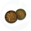 Vergoldete Militärmünzen aus Bronze
