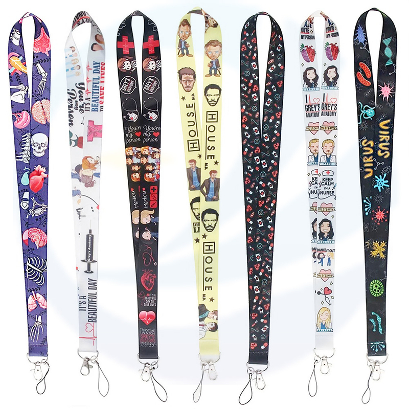 OEM Blind -Sublimation Polyester Nylon Maskierung Lanyard Plain Medal Ribbon Billig personalisiertes benutzerdefiniertes Logo gedruckter Lanyard