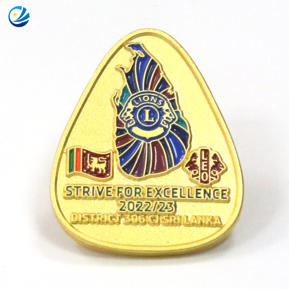 Personalisierte Großhandel hochqualitativ hochwertige Metall -Revers -Emaille -Pins -Abzeichen Custom Lions Clubs Internationale Stifte