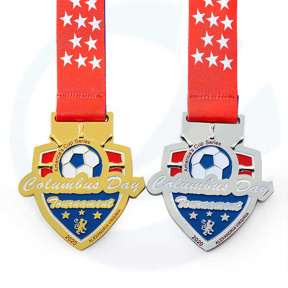 Fabrik Herstellung Metal 3D Soft Emaille Custom Sport Medaille Fußball Fußball Basketball Gold Silber Award Medaille