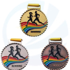 Custom Gold Metal Soccer 5K Laufmedaille mit Ribbon Sports Customized Sportmedaille Custom Marathon Hersteller Bespoke Medaillen