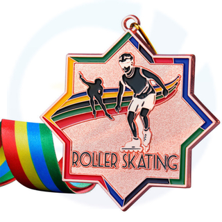 Kein minimales benutzerdefiniertes Logo -Band Souvenir Gold Sportmedaille Metal Racing Skating Medaillen