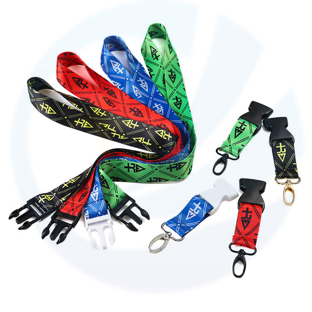 Werbespezifisch Anime -Sublimation Drucker Polyester Lanyard ID -Kartenhalter Lanyard mit Logo Custom