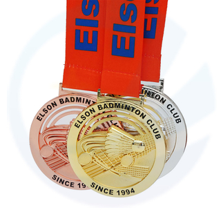 Hochwertige Badminton -Volleyball Marathon Custom Metal Medaille 3D Design Emaille Sports Awards Medaille