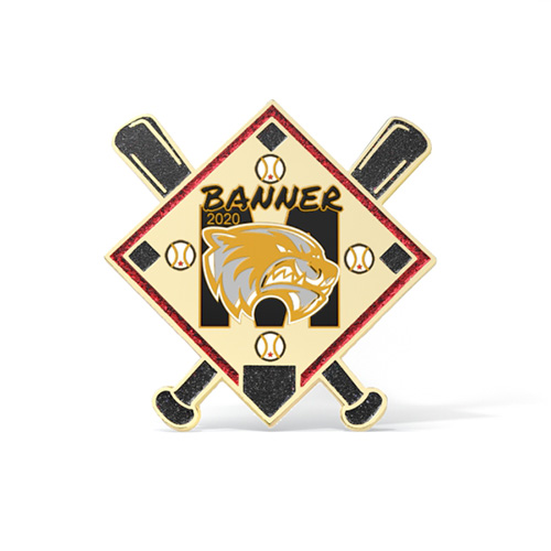 Custom American Baseball Club Uniform Number Badge Metal Lapel Pin Emaille Baseballteam Hut Trading Pins